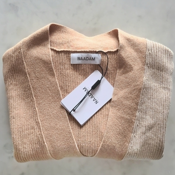 NAADAM Twisted Rib-Knit Sweater, Size Medium, Tan, NWT - Picture 16 of 16